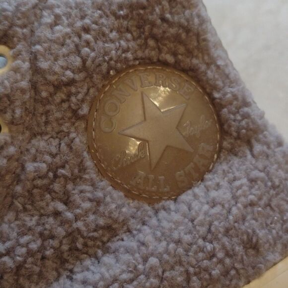 Converse Sherpa Run Star Sneaker Hike High Top Vapor Mauve grey fuzzy 8 - Picture 10 of 11